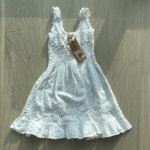 Charming White Kids Casual Dress